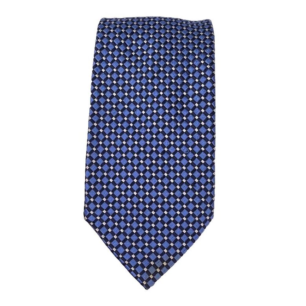 RICHARDS Neck Tie‎ Silk Made in Italy Blue Diamonds Mens